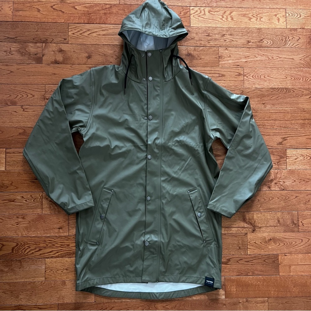 Tretorn NWT Wings Plus Eco Rain jacket, green, unisex size medium